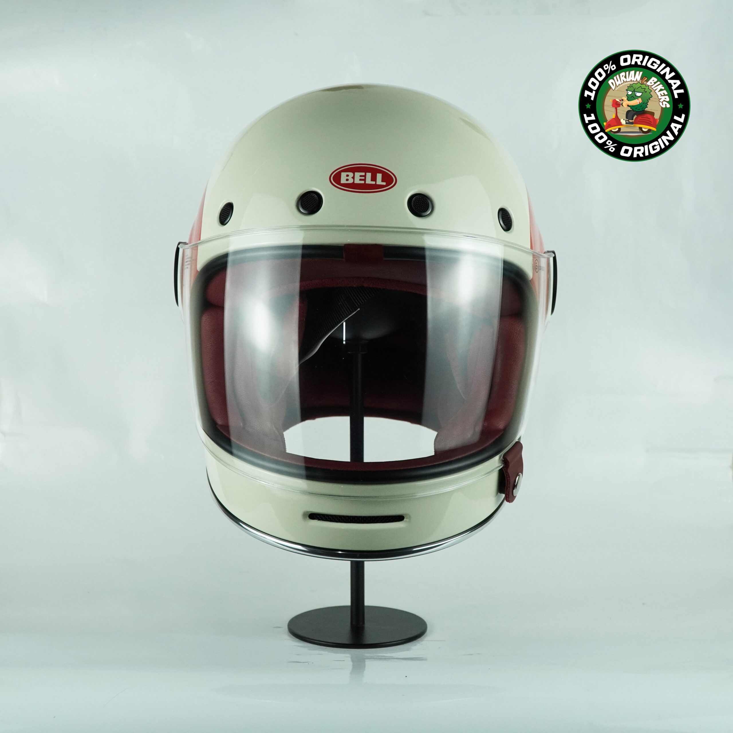 Bell Helmet Bullitt SE (TT Gloss Vintage White/Ox Blood) - Image 2