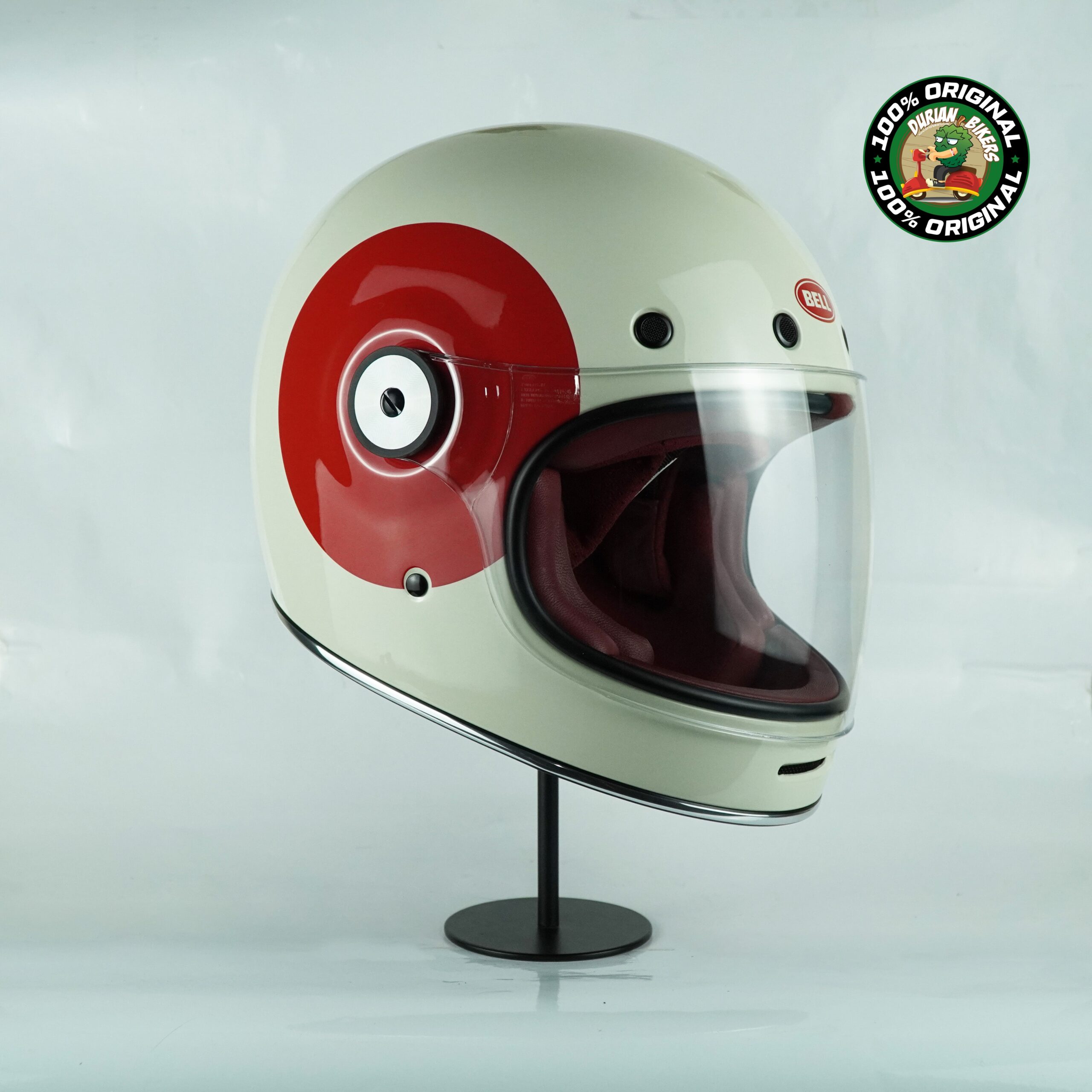 Bell Helmet Bullitt SE (TT Gloss Vintage White/Ox Blood) - Image 3