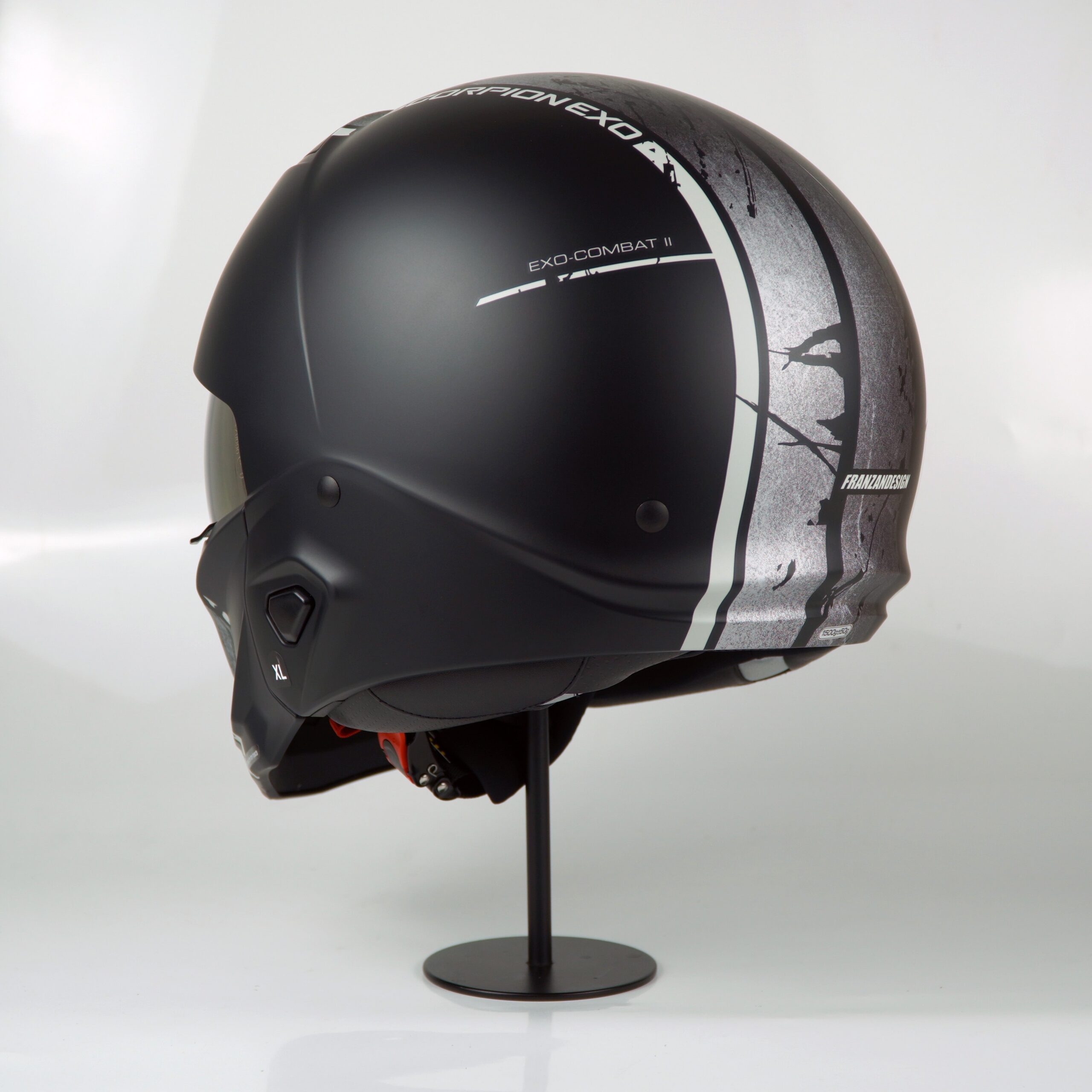 Scorpion Helmet Exo-Combat II (Lord Matte Black/Silver) - Image 7