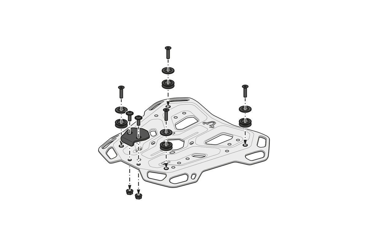 SW Motech Adventure Rack (Black) fits for Honda CRF1000L Africa Twin Adv Sports ('18-) - Image 4