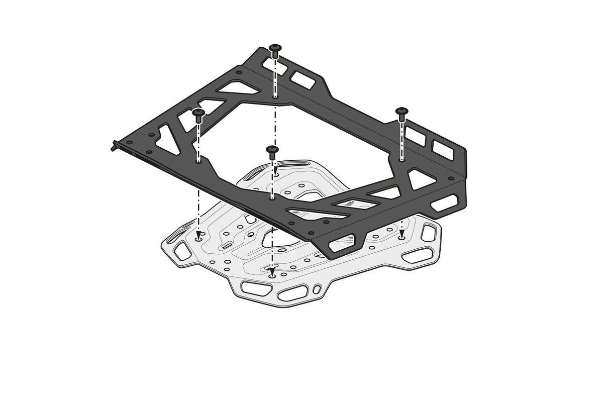 SW Motech Adventure Rack (Black) fits for Honda CRF1000L Africa Twin Adv Sports ('18-) - Image 5