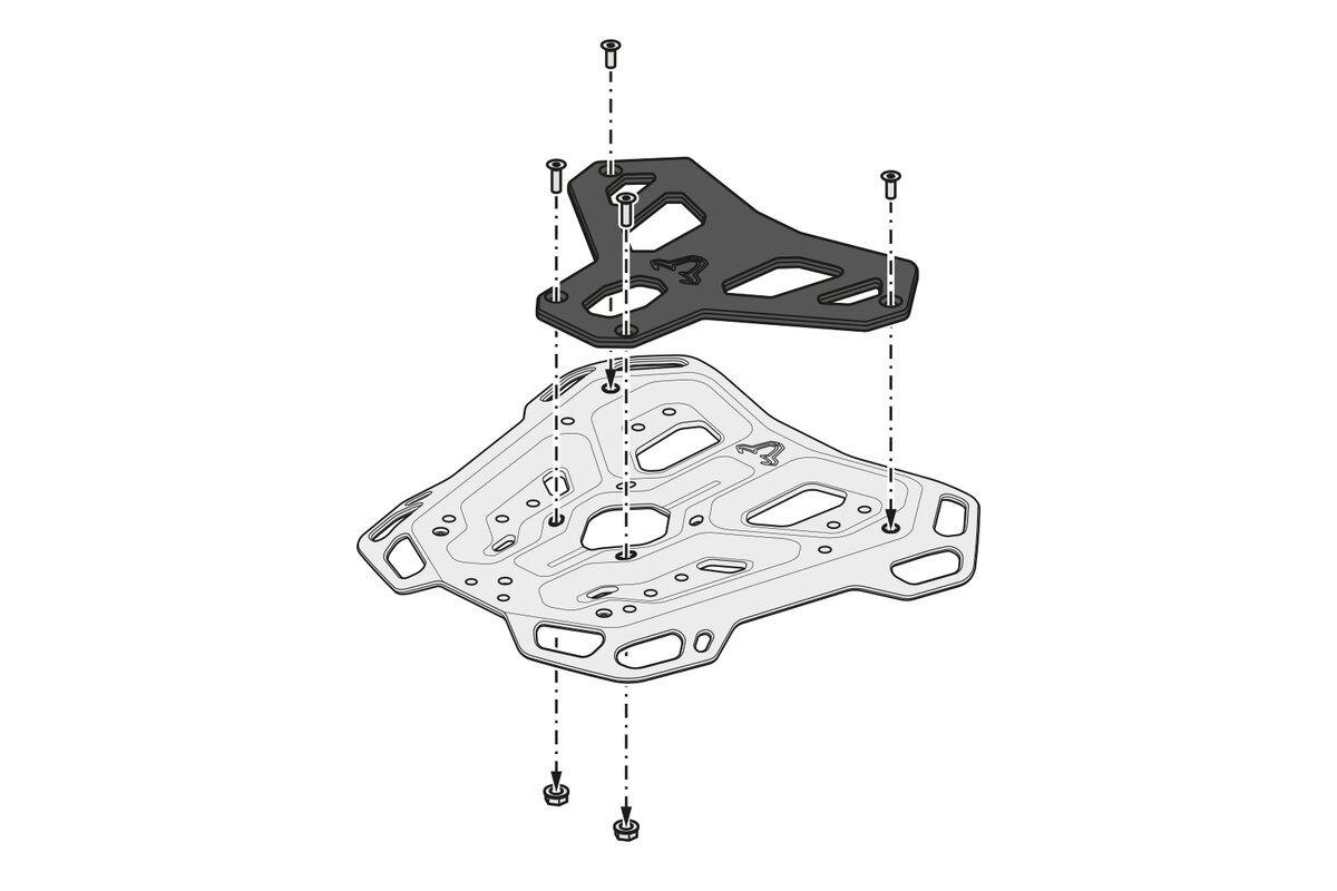 SW Motech Adventure Rack (Black) fits for Honda CRF1000L Africa Twin Adv Sports ('18-) - Image 6