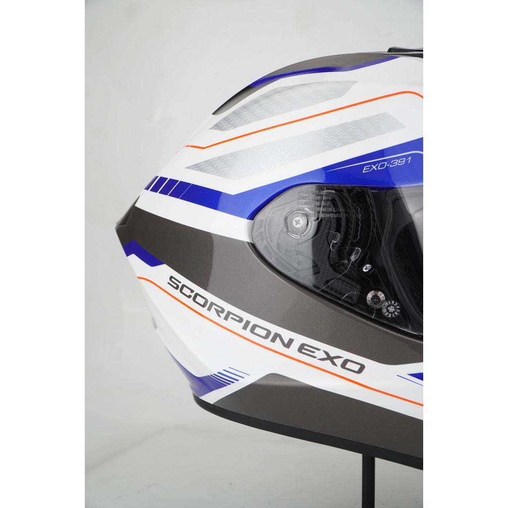 Scorpion Helmet Exo-391 (LEO WHITE/ BLUE) - Image 8